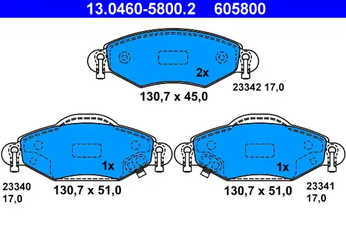 накладки ATE 13.0460-5800.2