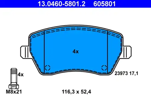 накладки ATE 13.0460-5801.2