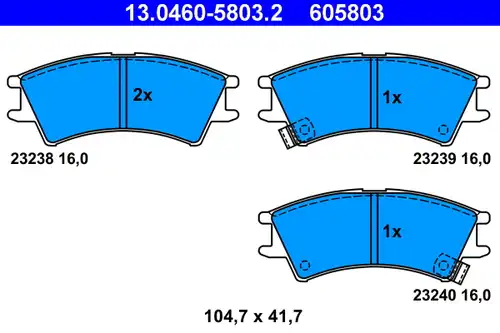 накладки ATE 13.0460-5803.2