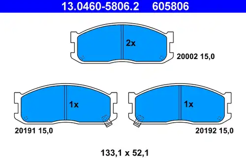 накладки ATE 13.0460-5806.2