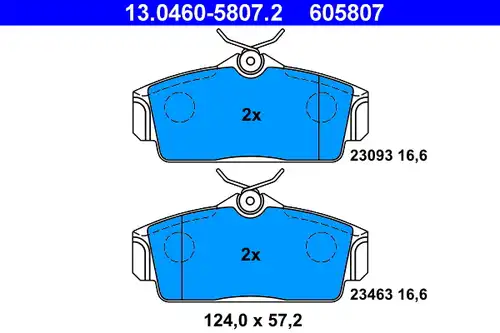 накладки ATE 13.0460-5807.2