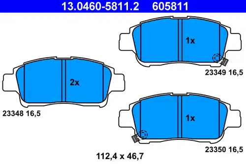 накладки ATE 13.0460-5811.2