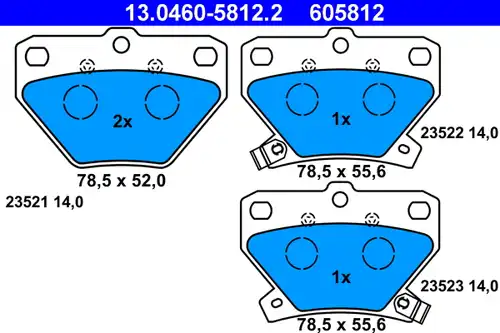 накладки ATE 13.0460-5812.2