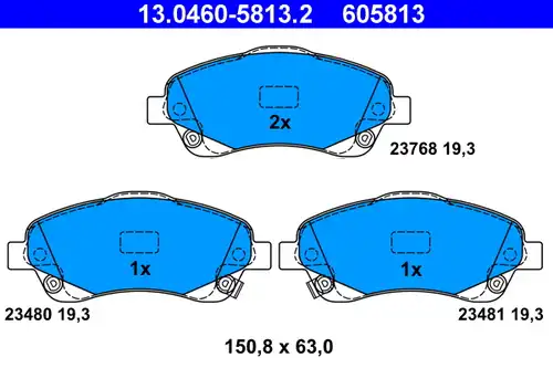 накладки ATE 13.0460-5813.2