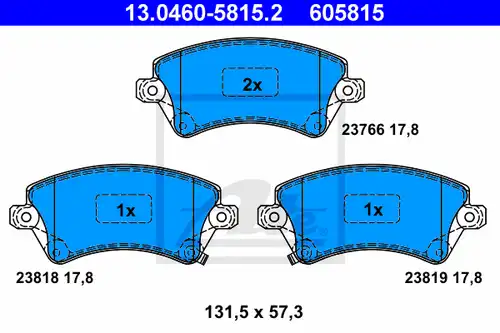 накладки ATE 13.0460-5815.2