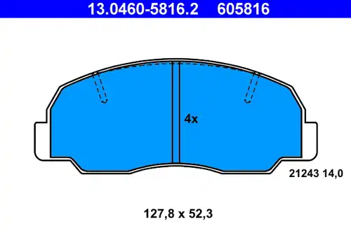 накладки ATE 13.0460-5816.2