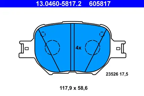 накладки ATE 13.0460-5817.2