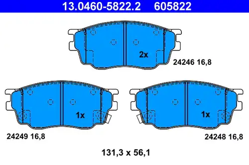 накладки ATE 13.0460-5822.2