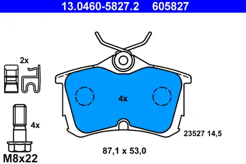 накладки ATE 13.0460-5827.2