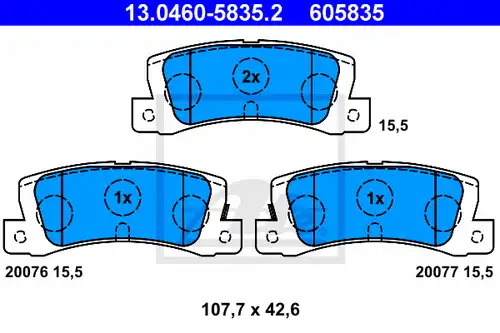 накладки ATE 13.0460-5835.2