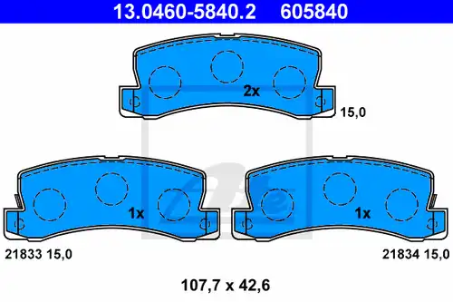 накладки ATE 13.0460-5840.2