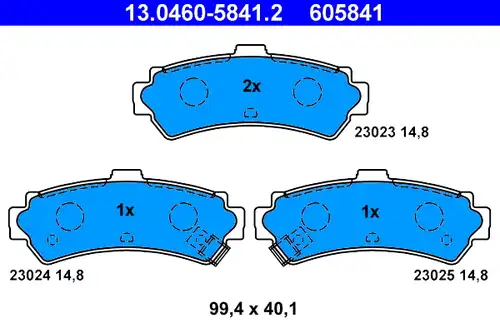 накладки ATE 13.0460-5841.2