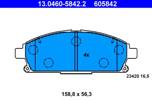 накладки ATE 13.0460-5842.2