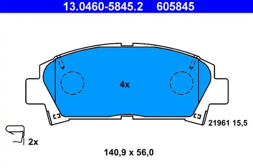 накладки ATE 13.0460-5845.2