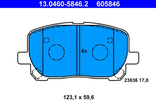 накладки ATE 13.0460-5846.2