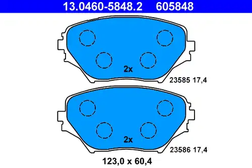 накладки ATE 13.0460-5848.2