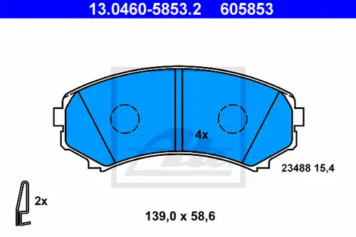 накладки ATE 13.0460-5853.2