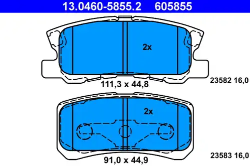 накладки ATE 13.0460-5855.2