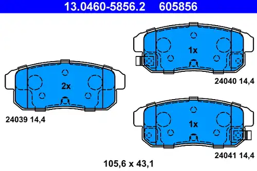 накладки ATE 13.0460-5856.2