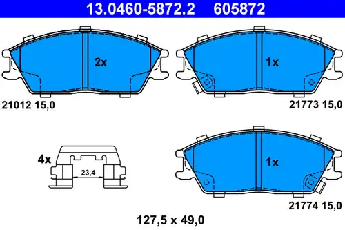 накладки ATE 13.0460-5872.2