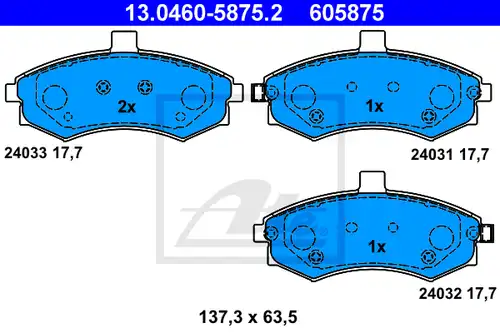 накладки ATE 13.0460-5875.2