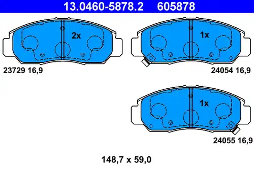 накладки ATE 13.0460-5878.2