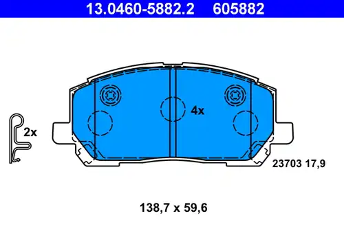 накладки ATE 13.0460-5882.2