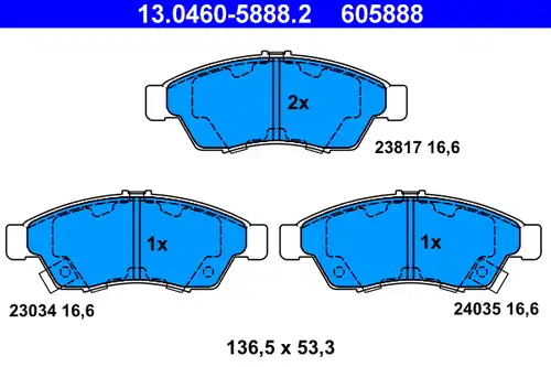 накладки ATE 13.0460-5888.2