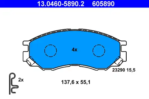 накладки ATE 13.0460-5890.2