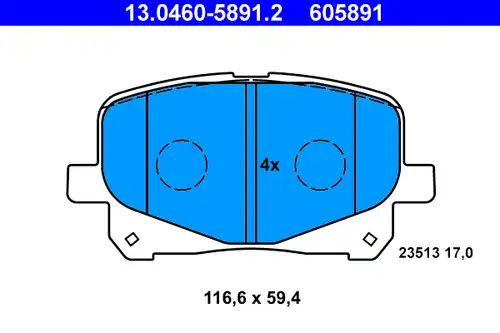 накладки ATE 13.0460-5891.2