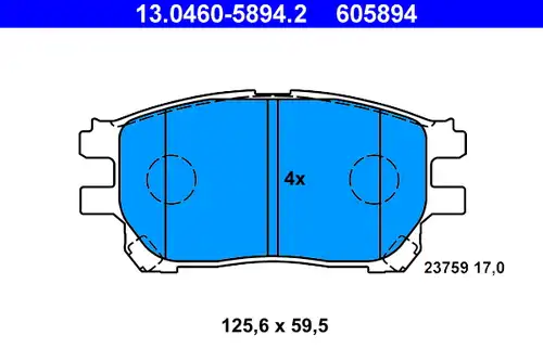 накладки ATE 13.0460-5894.2