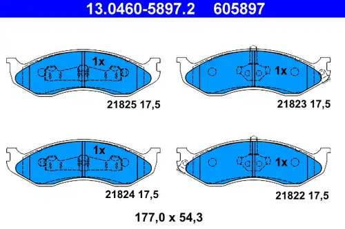 накладки ATE 13.0460-5897.2