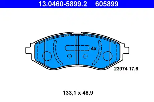 накладки ATE 13.0460-5899.2