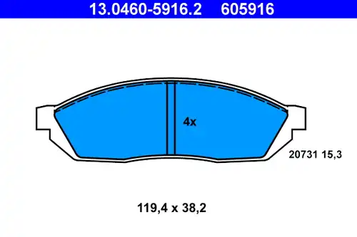 накладки ATE 13.0460-5916.2