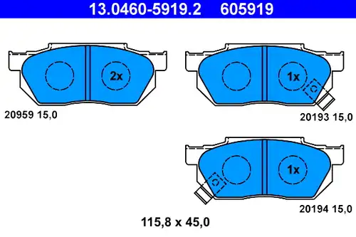 накладки ATE 13.0460-5919.2