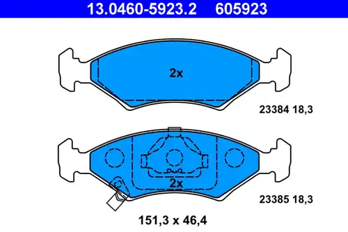 накладки ATE 13.0460-5923.2