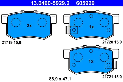 накладки ATE 13.0460-5929.2