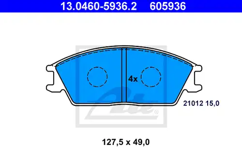 накладки ATE 13.0460-5936.2