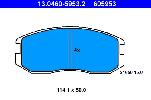 накладки ATE 13.0460-5953.2