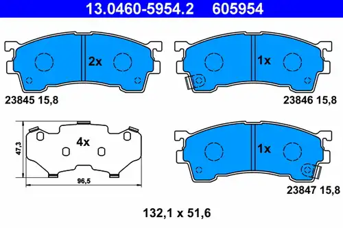 накладки ATE 13.0460-5954.2