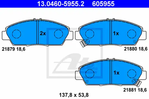 накладки ATE 13.0460-5955.2