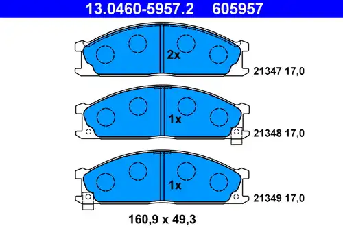 накладки ATE 13.0460-5957.2