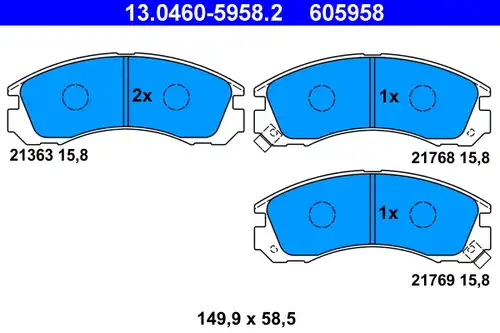 накладки ATE 13.0460-5958.2