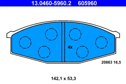 накладки ATE 13.0460-5960.2