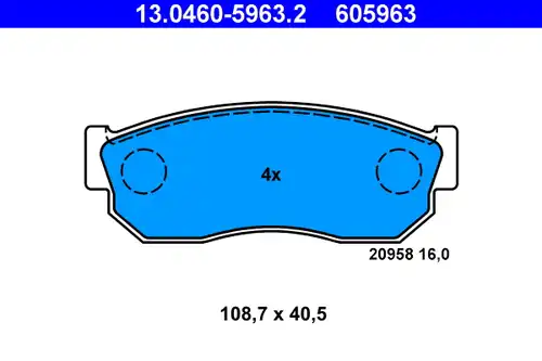 накладки ATE 13.0460-5963.2