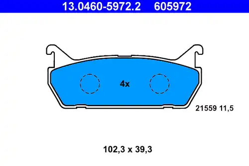 накладки ATE 13.0460-5972.2