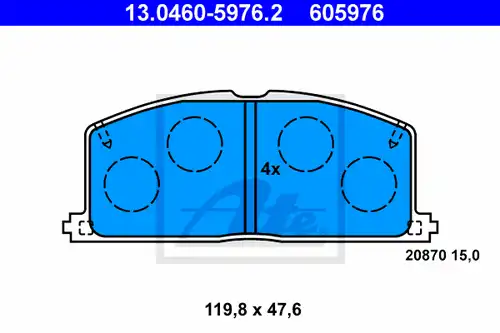 накладки ATE 13.0460-5976.2