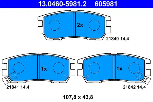 накладки ATE 13.0460-5981.2