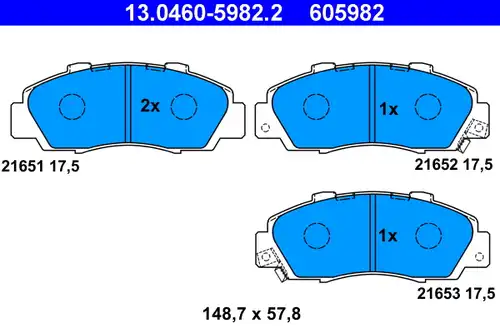 накладки ATE 13.0460-5982.2