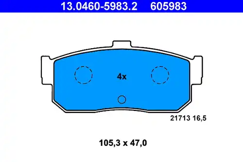 накладки ATE 13.0460-5983.2